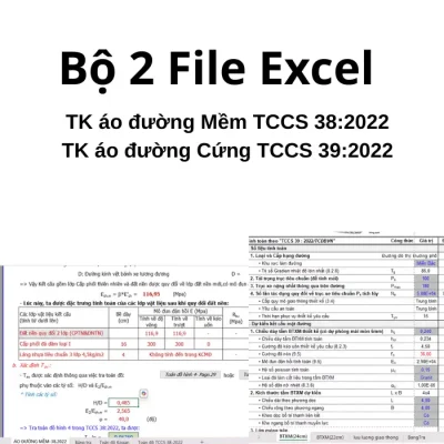 Bộ 2 file Excel Thiết Kế Đường TCCS